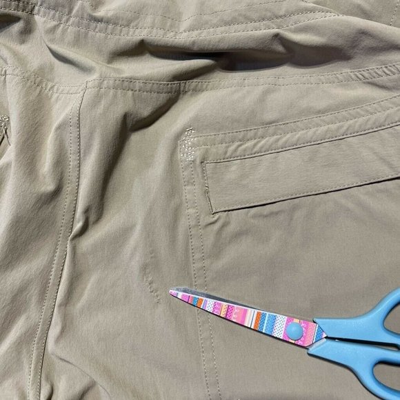 Mountain Hardwear Hiking Pants Beige Stretch Belted Buckle Pockets Flat Front XL - Picture 10 of 10